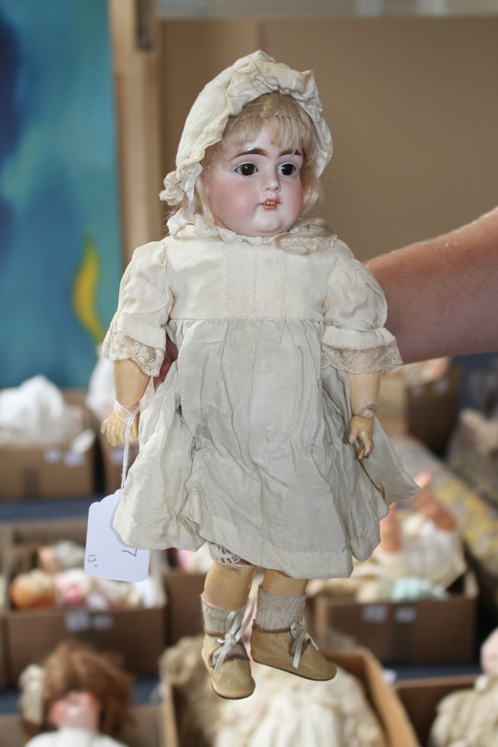 A Kestner 161 doll, original body, 13in.